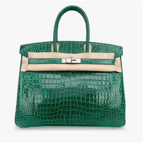 2011 hermes birkin 35 crocodile green vert force palladium hardware|Birkin 35 size.